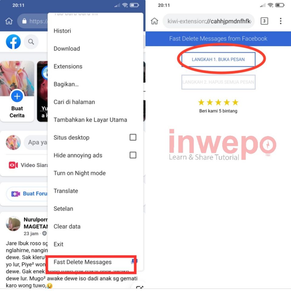 Cara Hapus Semua Pesan di Messenger Sekaligus 