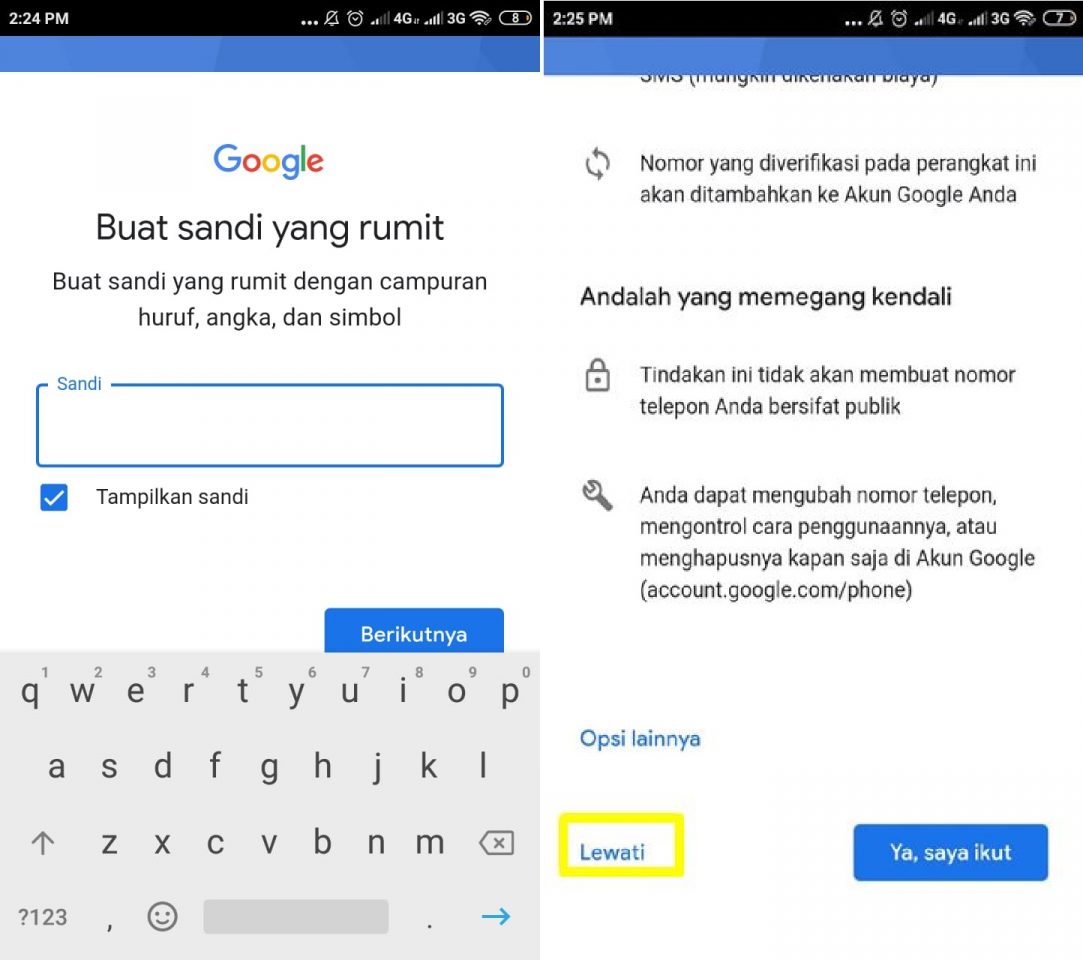 Cara Membuat Email Tanpa Nomor Handphone di Android