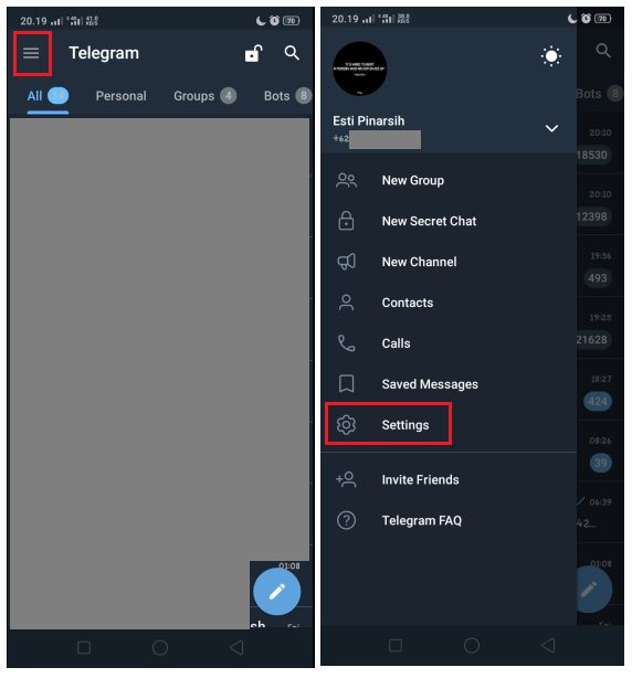 Cara Menyembunyikan Akun Telegram dari Pengguna Lain