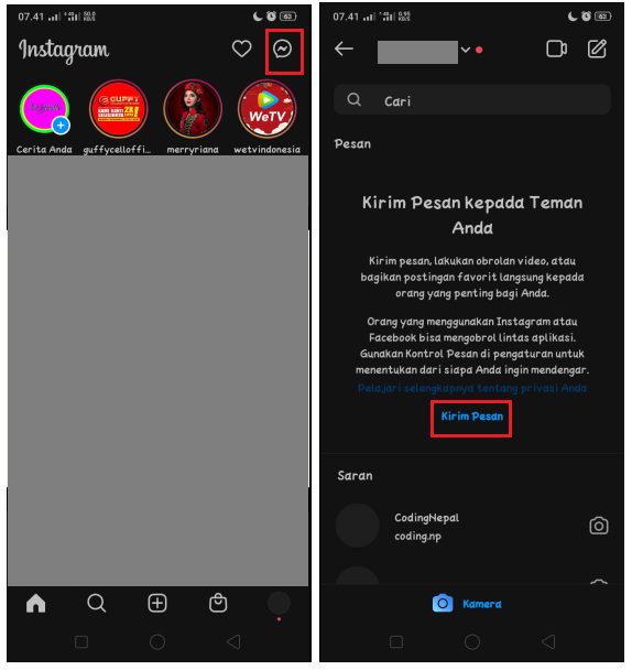 Cara Kirim Pesan yang bisa Terhapus Otomatis di DM Instagram