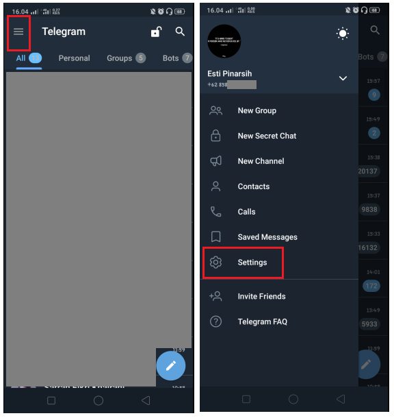 Cara Menolak Telepon Tanpa Memblokir Kontak di Telegram