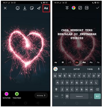 Cara Membuat Tulisan Ketik di Story Instagram