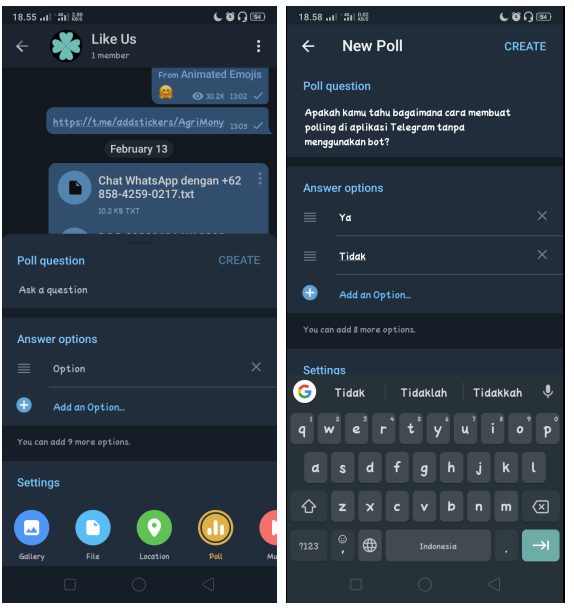 Cara Membuat Polling di Group Telegram Tanpa Bot