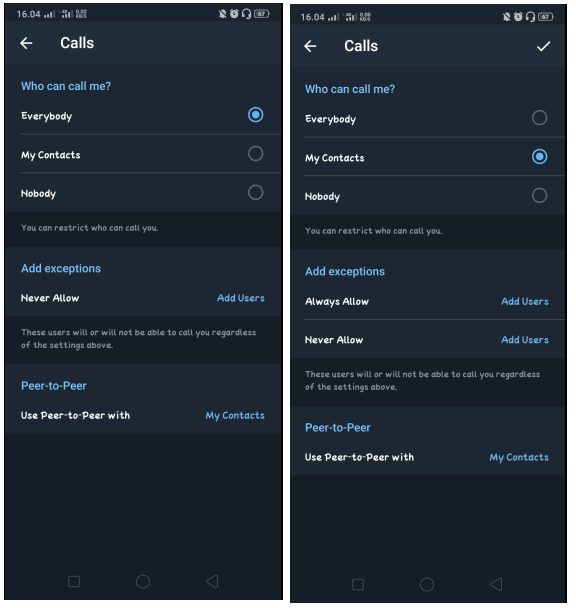 Cara Menolak Telepon Tanpa Memblokir Kontak di Telegram