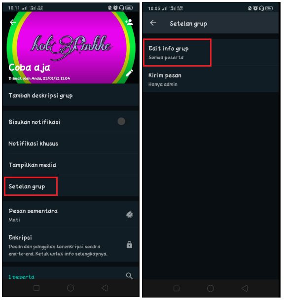 Cara Mengunci Nama dan Info Group WhatsApp