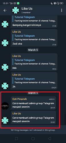 Cara Membuat Admin Group Telegram Menjadi Anonim