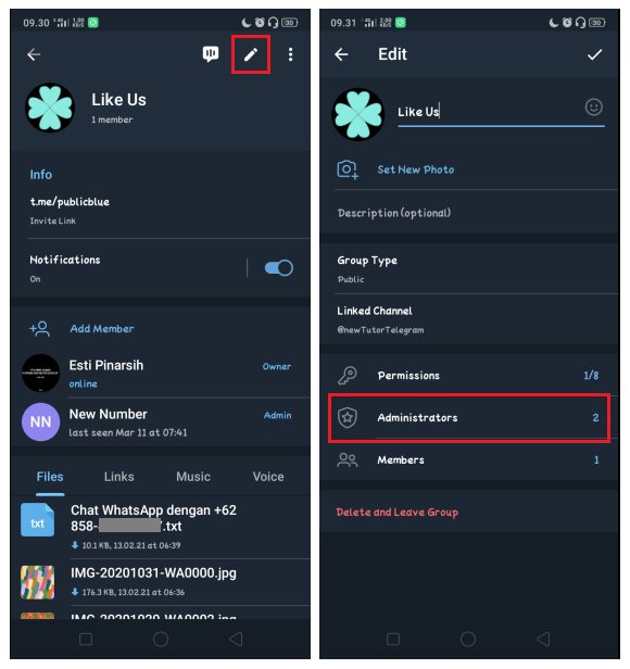 Cara Membuat Anggota Menjadi Admin Group Telegram