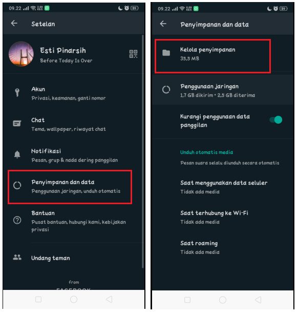 Cara Menghapus Semua File Media di Chat WhatsApp