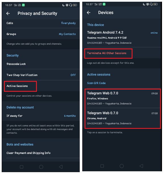 Cara Logout Akun Telegram dari Semua Perangkat Sekaligus