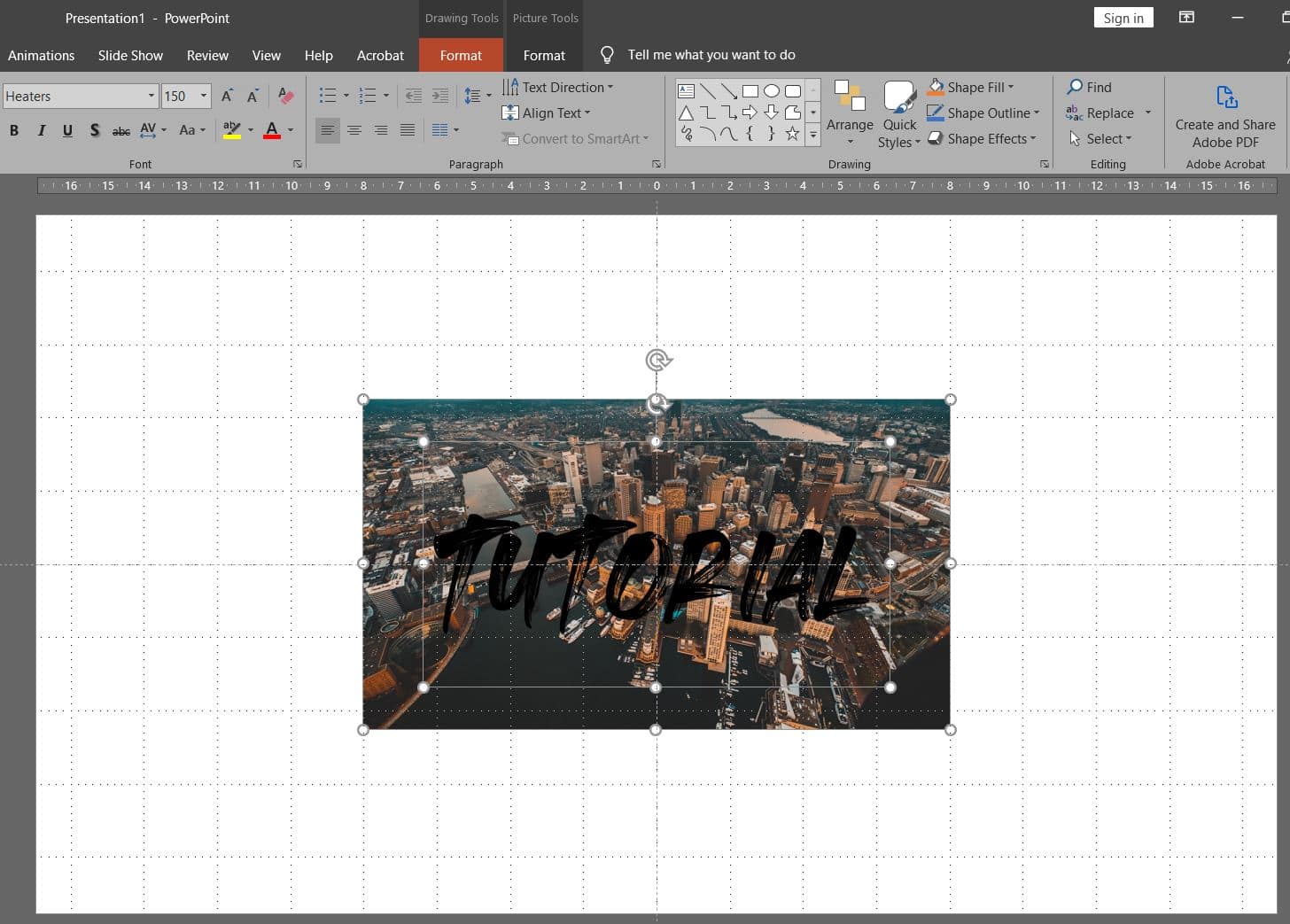 Cara Memotong Obyek Gambar ke Dalam Text di Power Point