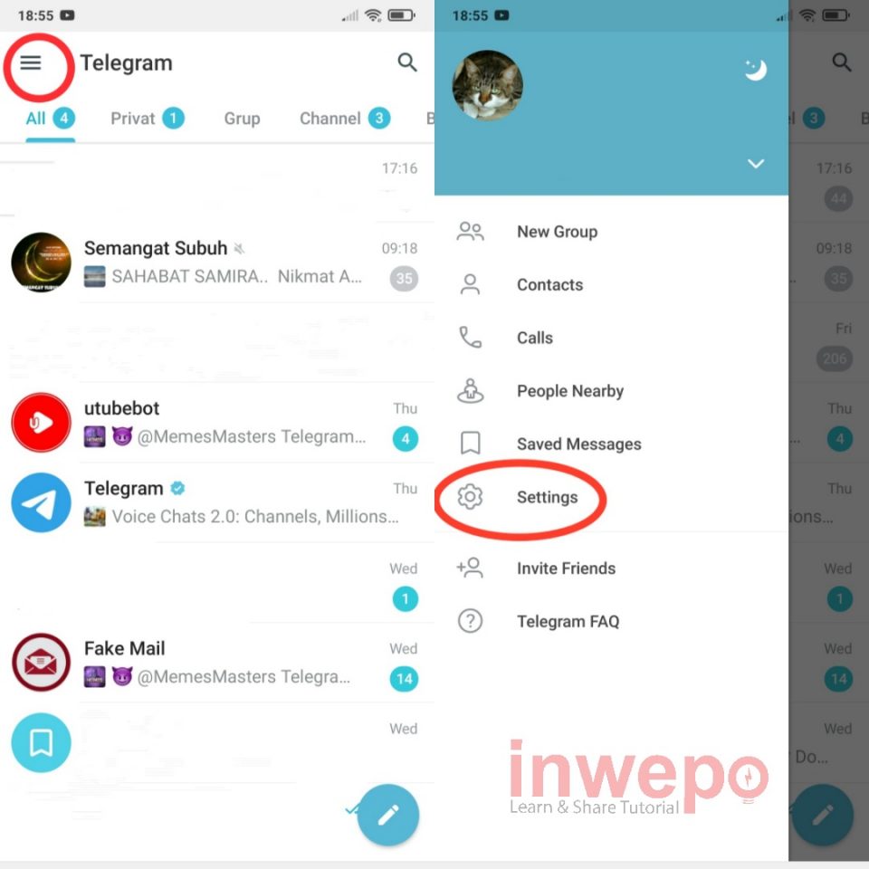 Cara Membuat Bubble Chat Telegram Menjadi Transparan