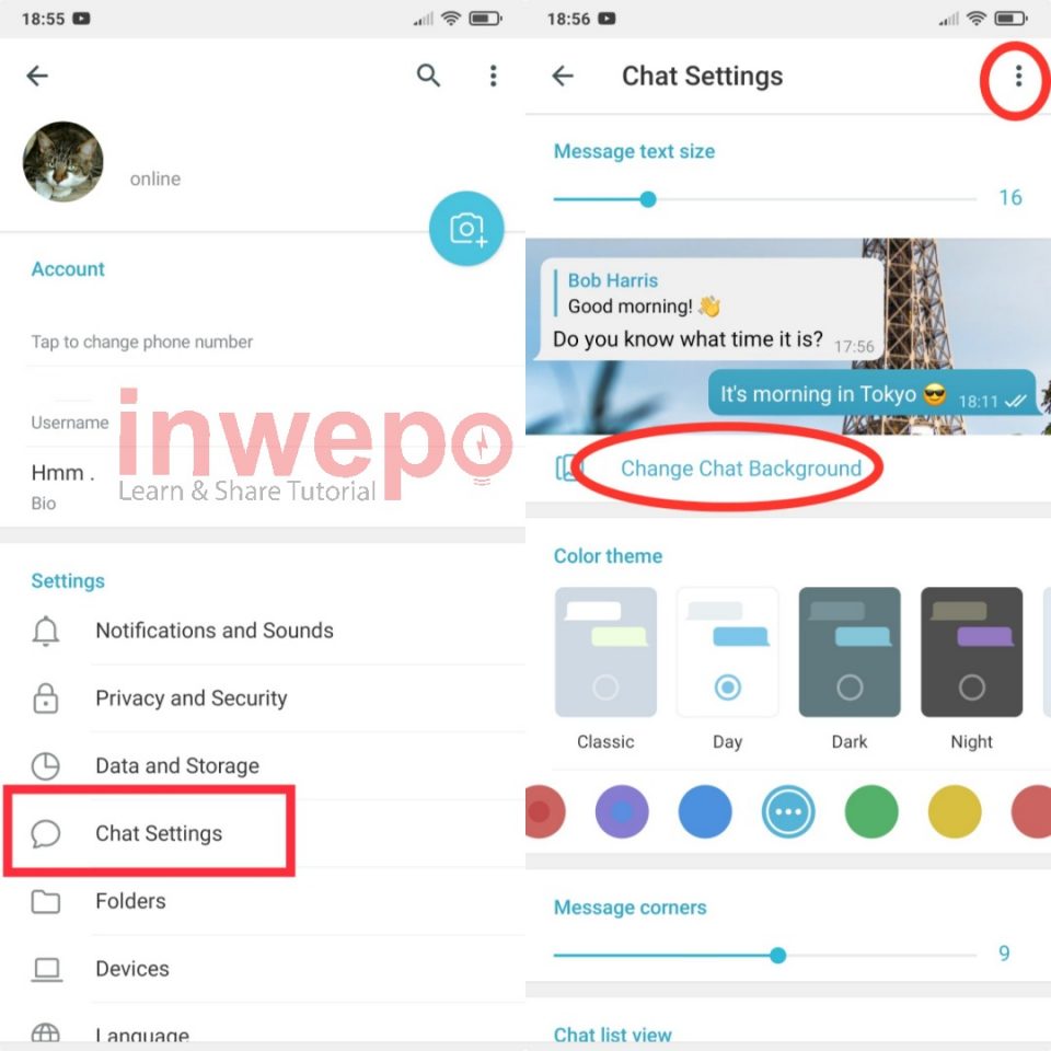 Cara Membuat Bubble Chat Telegram Menjadi Transparan