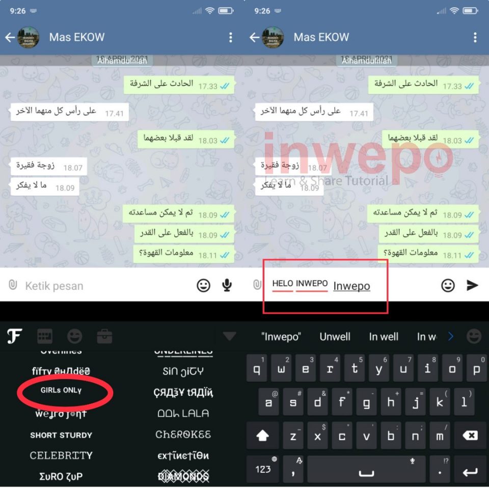 Cara Membuat Small Text di WhatsApp