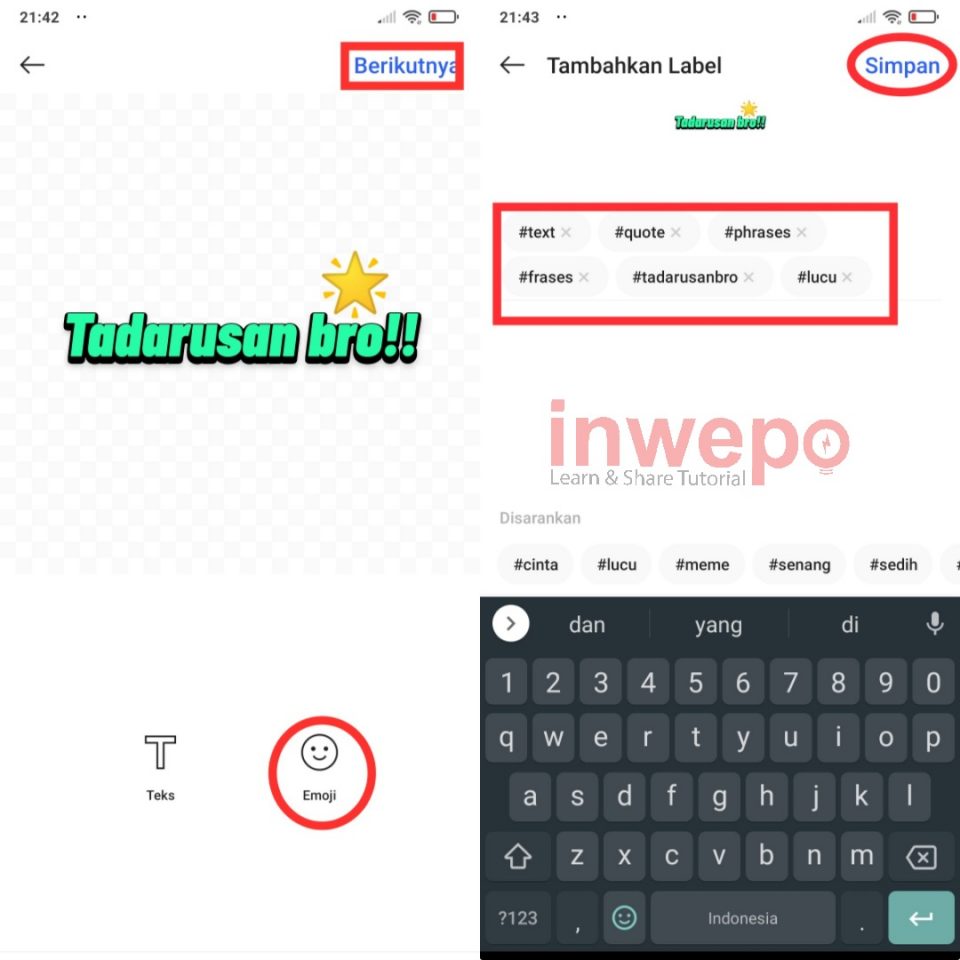 Cara Buat Stiker Text Ramadhan di WhatsApp