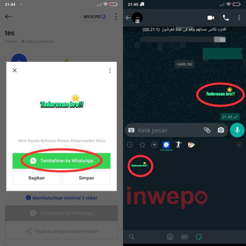 Cara Buat Stiker Text Ramadhan di WhatsApp