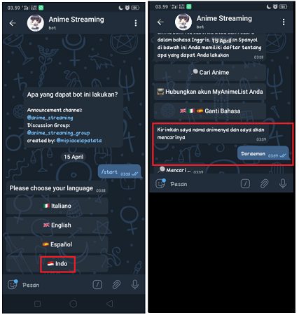 Cara Nonton dan Download Anime di Telegram