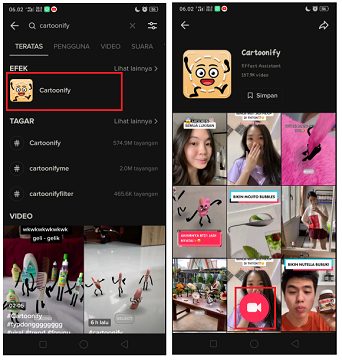 Cara Menampilkan Efek Cartoonify di Video Tik Tok