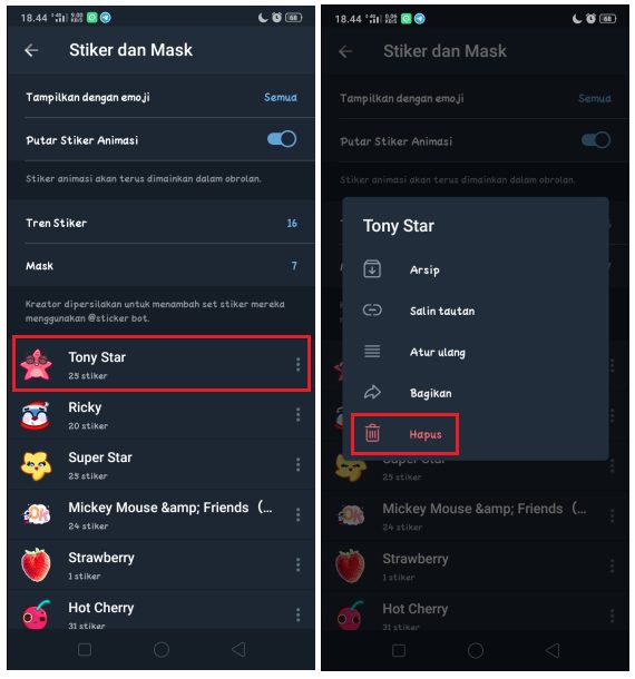 Cara Mudah Menghapus Stiker di Telegram