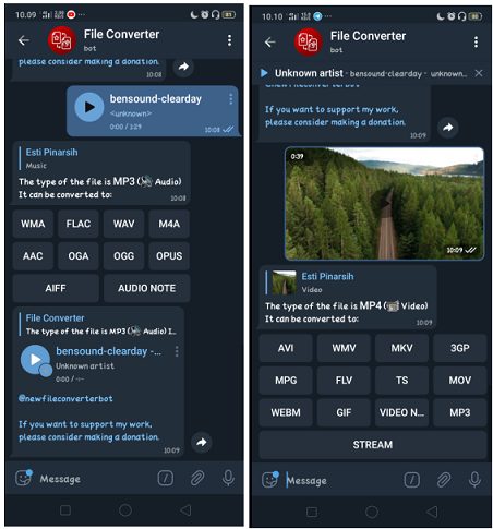 Cara Convert File Gambar, Audio dan Video di Telegram