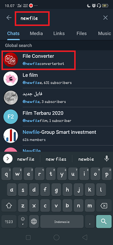 Cara Convert File Gambar, Audio dan Video di Telegram