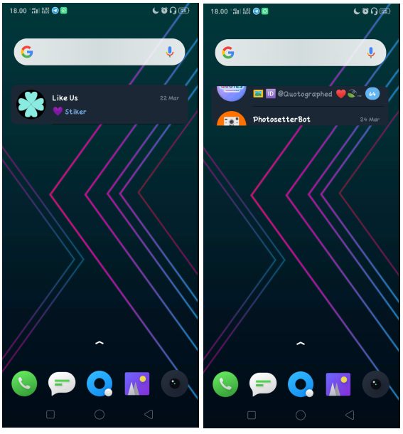 Cara Menampilkan Widget Aplikasi Telegram di Android