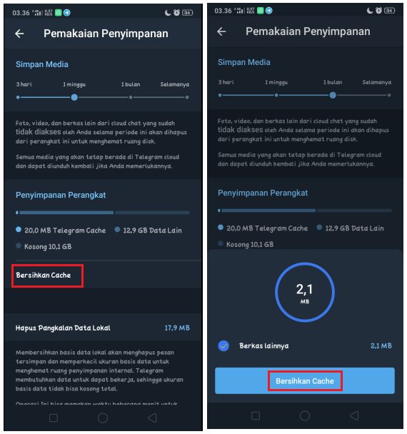 Cara Hapus Otomatis File Media di Telegram