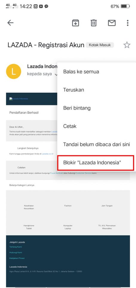Cara Blokir Email dan Laporkan Email Spam di Gmail