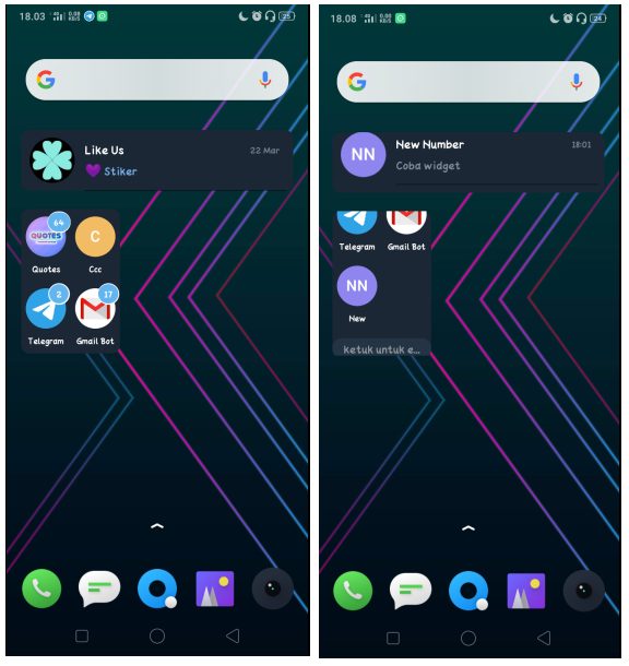 Cara Menampilkan Widget Aplikasi Telegram di Android