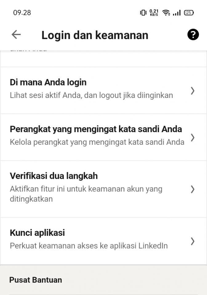 Cara Mengaktifkan Fitur Kunci Aplikasi di Linkedin Mobile