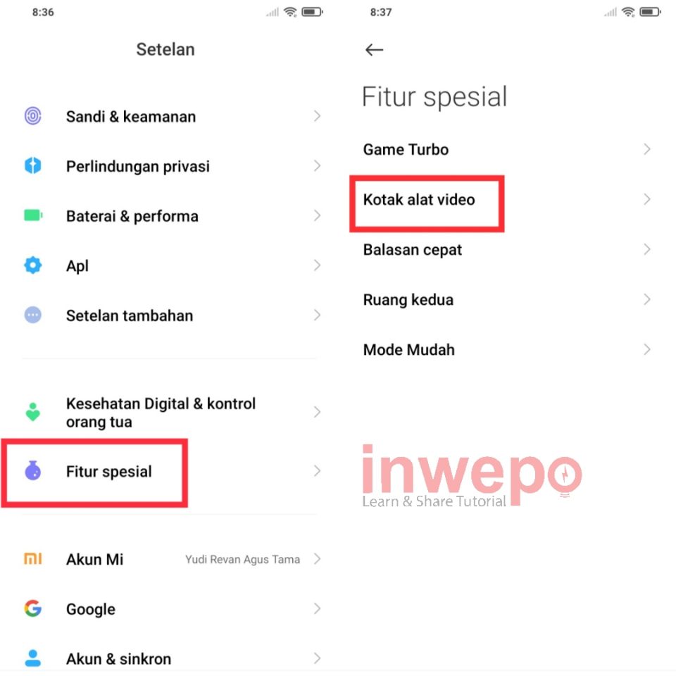 Cara Putar Youtube Layar Mati dengan Fitur Video Tool MIUI