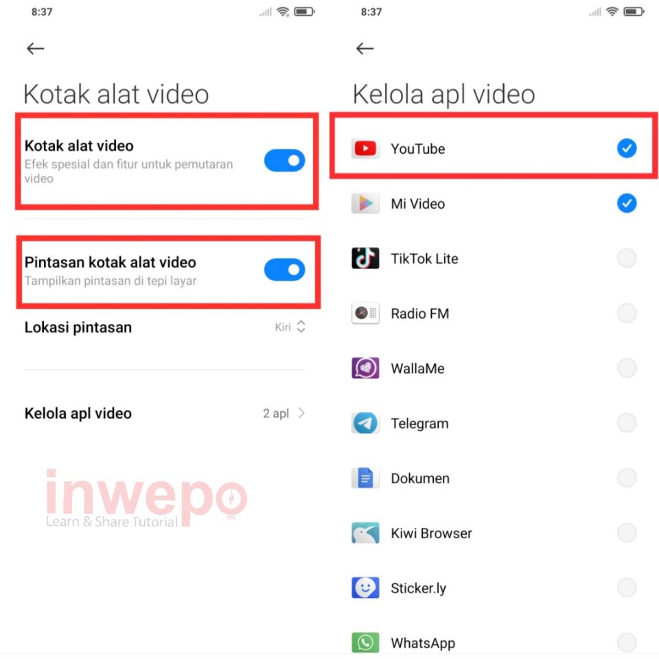 Cara Putar Youtube Layar Mati dengan Fitur Video Tool MIUI