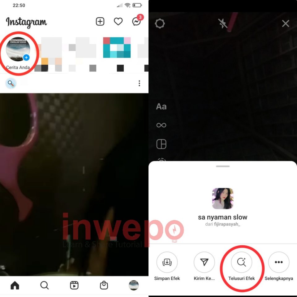 Cara Menggunakan Efek Jedag Jedug di Instagram Story