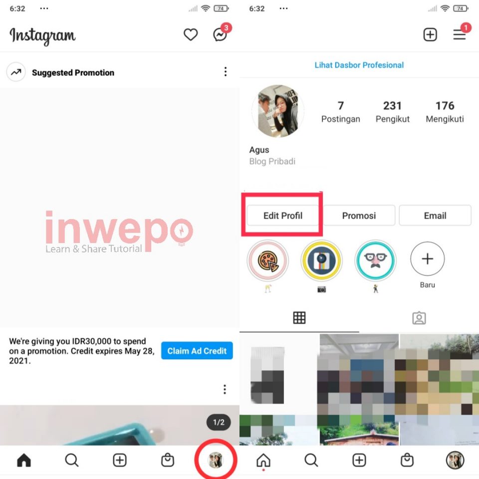 Cara Menambahkan Tombol WhatsApp di Profil Instagram
