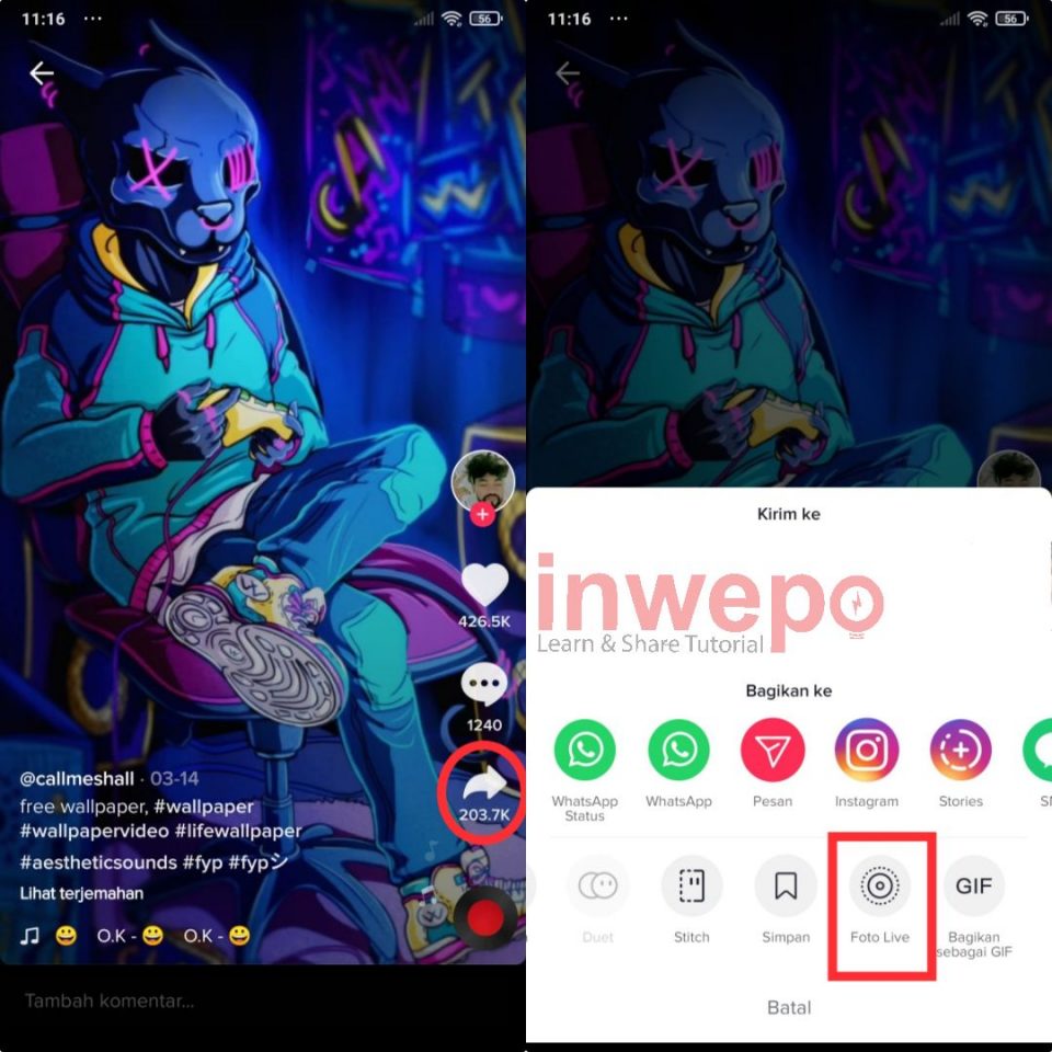 Cara Membuat Wallpaper Animasi dari Video TikTok