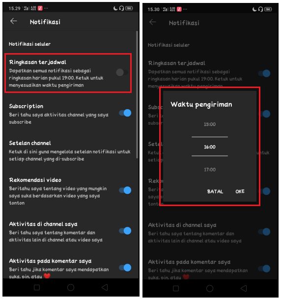 Cara Mengaktifkan Notifikasi Terjadwal di YouTube
