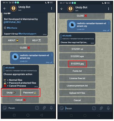 Cara Mengekstrak File Zip Menggunakan Bot Telegram