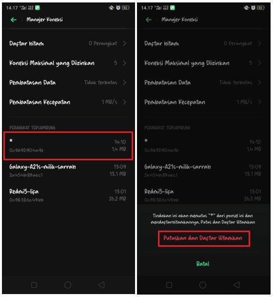 Cara Memutuskan Perangkat yang Terhubung di Hotspot Android
