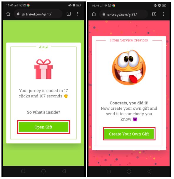 Cara Membuat Hadiah Online di HP Android
