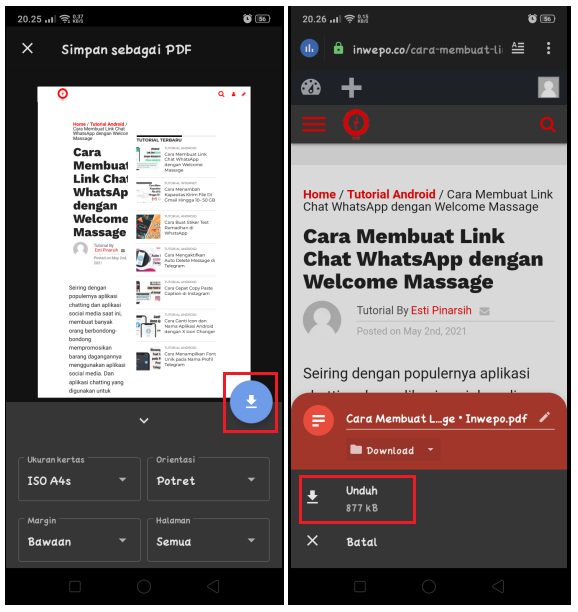 Cara Menyimpan Halaman Web Menjadi File PDF di Browser Opera
