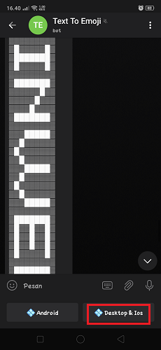Cara Membuat Emoji Teks dengan Bot di Telegram