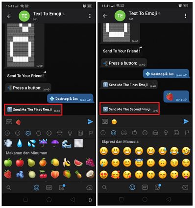Cara Membuat Emoji Teks dengan Bot di Telegram