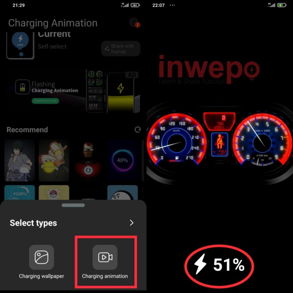 Cara Ubah Charge Animation jadi Speedometer