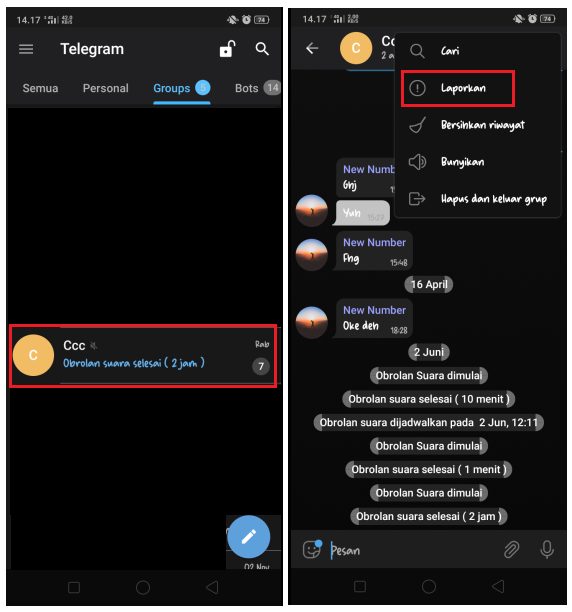 Cara Melaporkan Group di Telegram