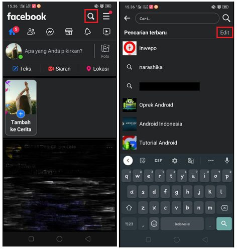 Cara Hapus Semua Riwayat Pencarian di Facebook