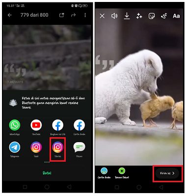 Cara Posting Instagram Story Melalui Aplikasi Telegram