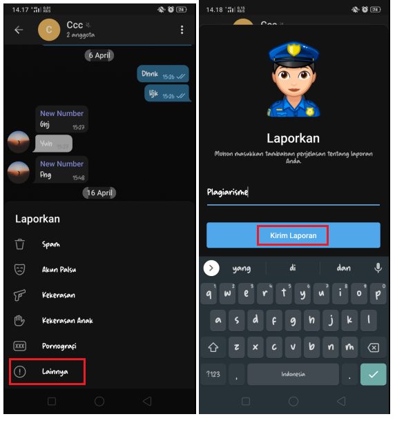Cara Melaporkan Group di Telegram