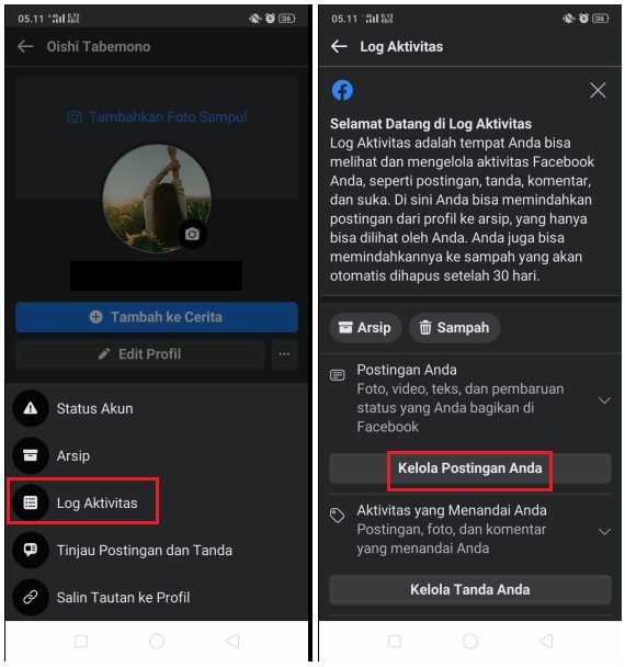 Cara Menyembunyikan Semua Postingan Sekaligus di Facebook Lite