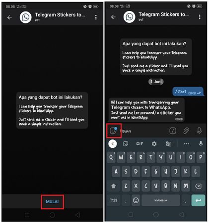 Cara Transfer Stiker Telegram ke WhatsApp