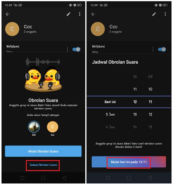Cara Menjadwalkan Obrolan Suara di Telegram