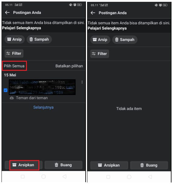 Cara Menyembunyikan Semua Postingan Sekaligus di Facebook Lite